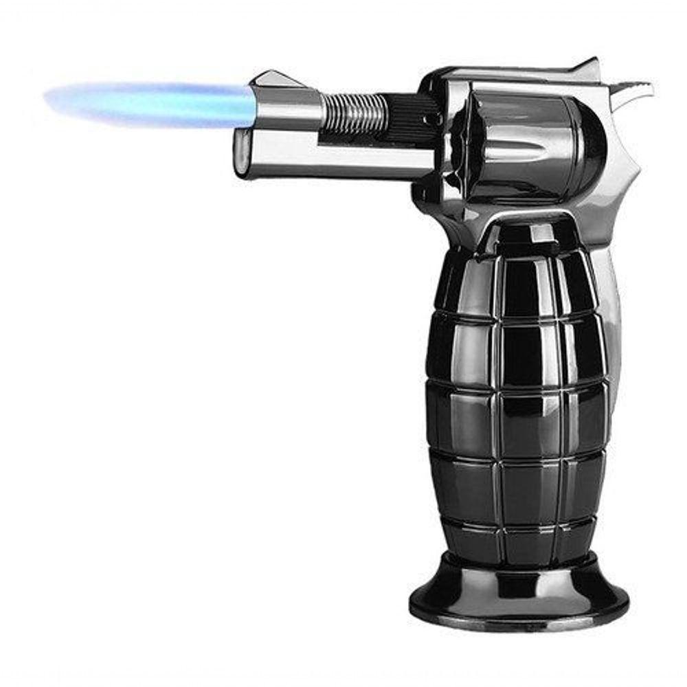 Miniatura Isqueiro Tocha Flamejante Maçarico Portátil Culinário Automático à Gás Acendedor Flambador