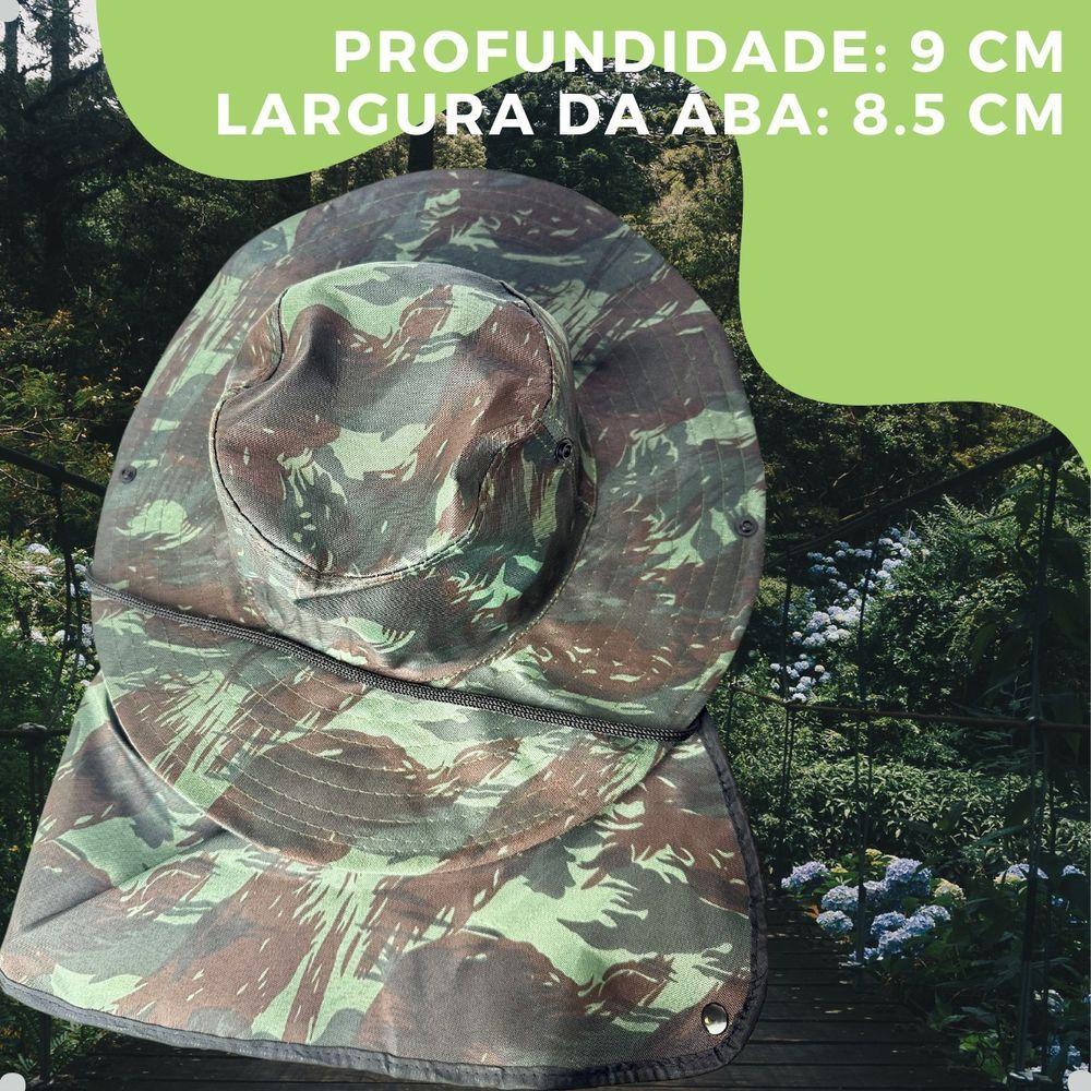 Miniatura Chapéu Australiano Camuflado Pescador Pesca Sol Proteção Nuca Pescoço