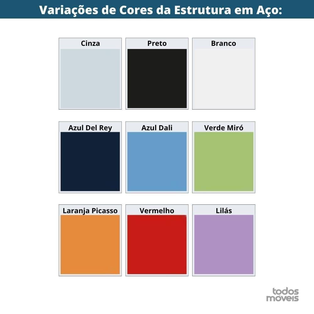 Miniatura Armário Alto 2 Portas Pandin 90 Cm (largura) Inmetro Estrutura E Portas Aço Branco C- Chave