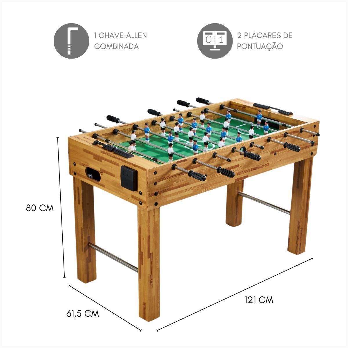 Miniatura Mesa Pebolim Infantil Toto Família Futebol 22 Jogador Placar