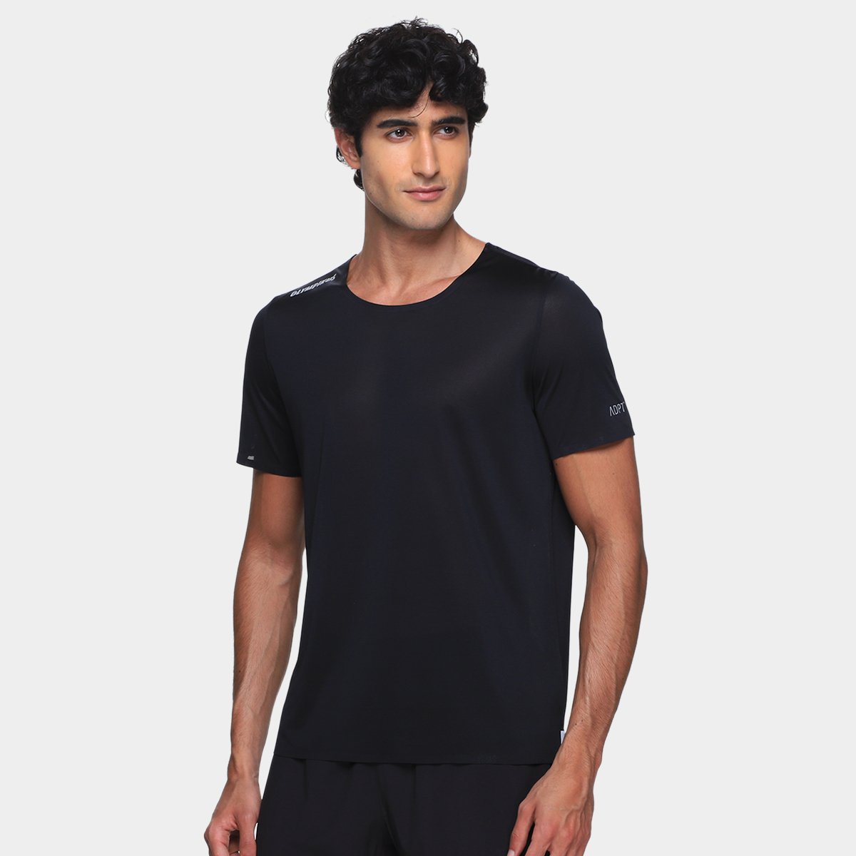 Miniatura Camiseta Olympikus Corre Masculina Preto+Prata - EP