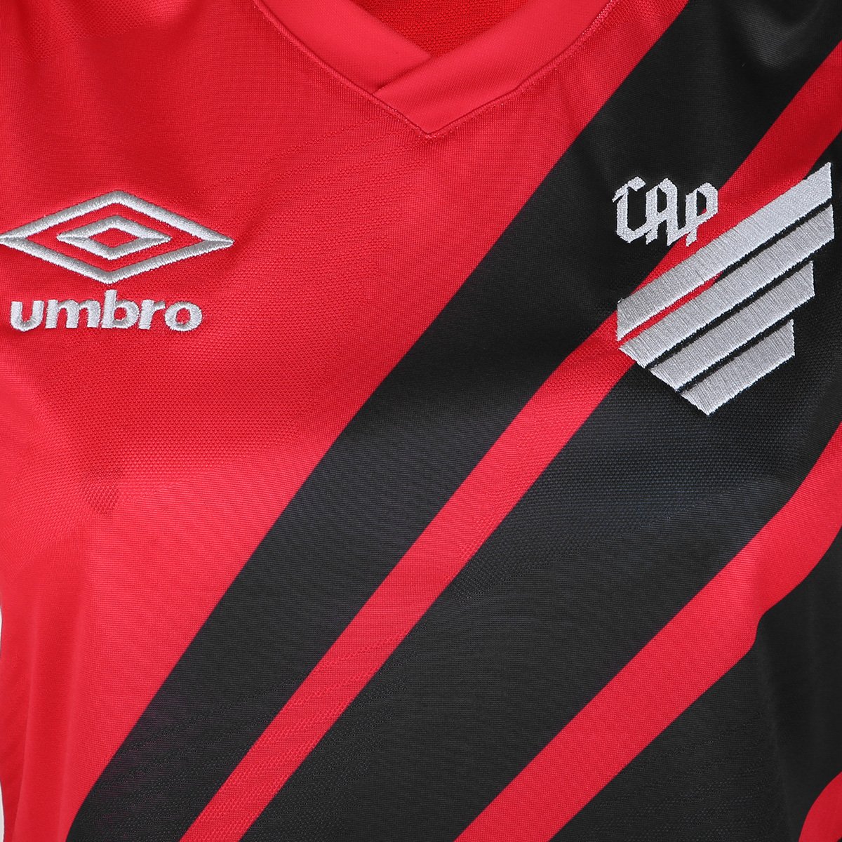 Miniatura Camisa Athletico Paranaense I 24/25 s/n° Torcedor Umbro Feminina Vermelho+Preto - G