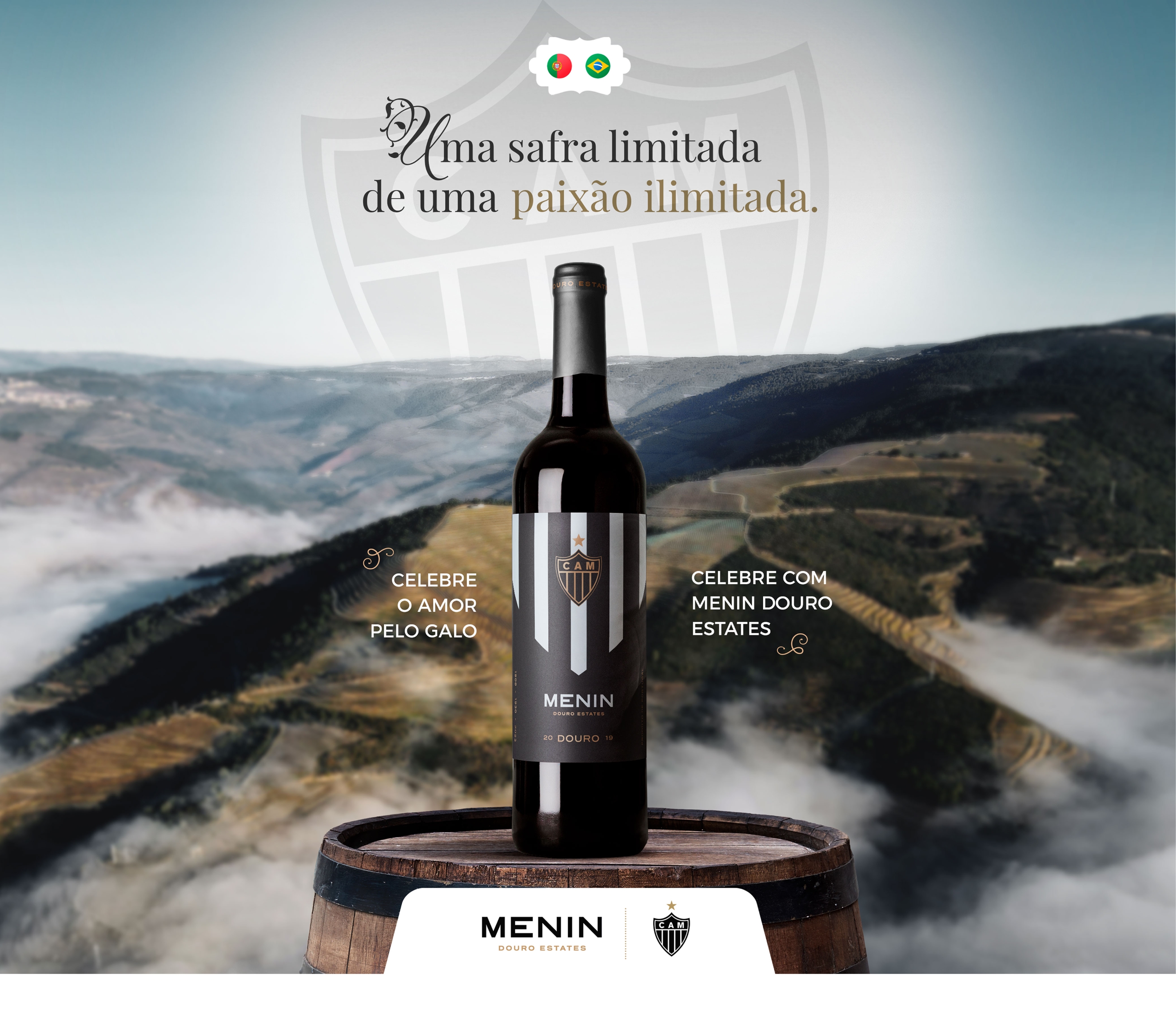 Miniatura Vinho Atlético Mineiro Menin Douro 2019