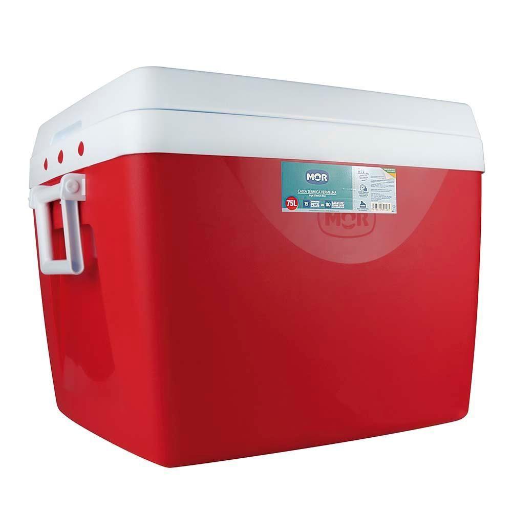 Miniatura Caixa Térmica 75l Grande Cores Cooler Bebidas Mor Vermelho