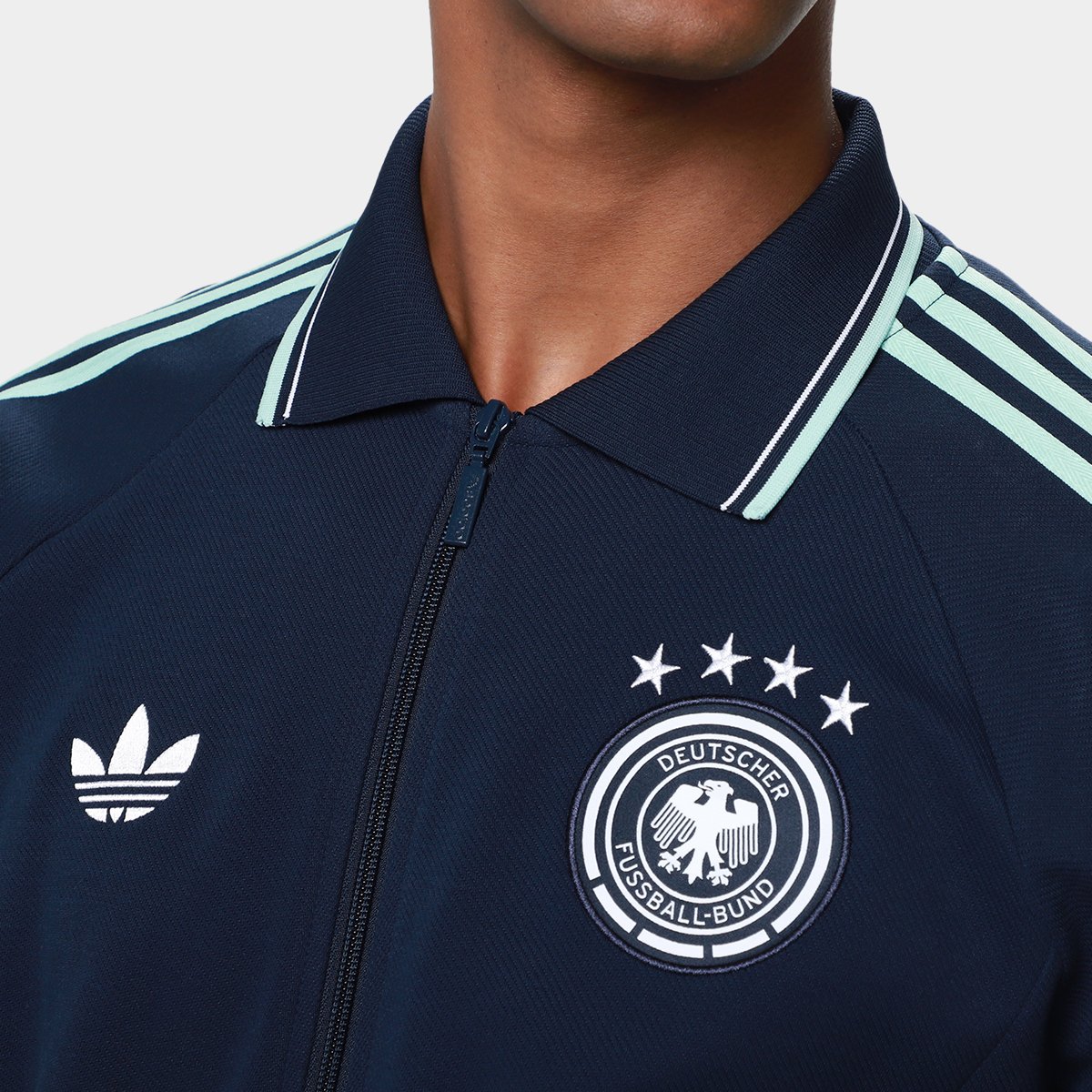 Miniatura Jaqueta Seleção Alemanha Away 2026 Hino Adidas Originals Masculina Azul - EGG