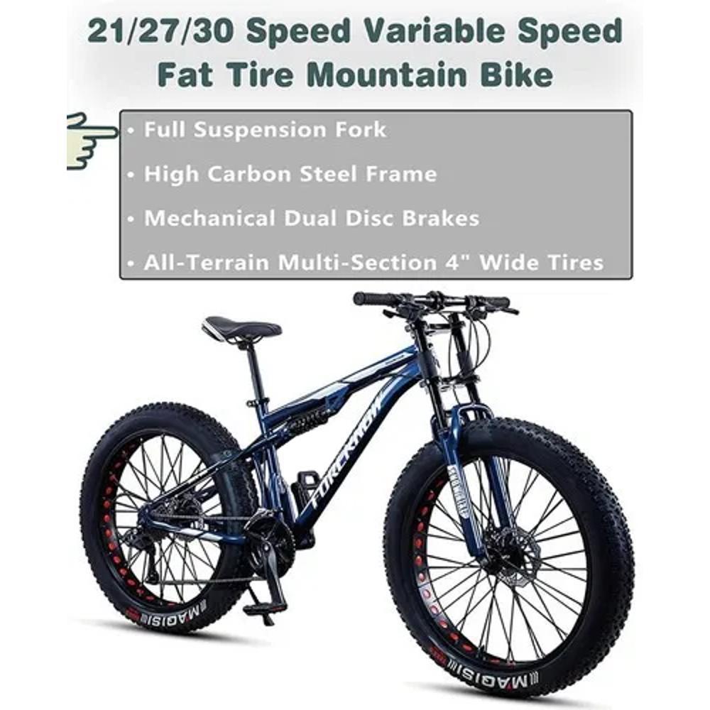 Miniatura Bicicleta Montanha Adulto 26 30 Velocidades - Azul