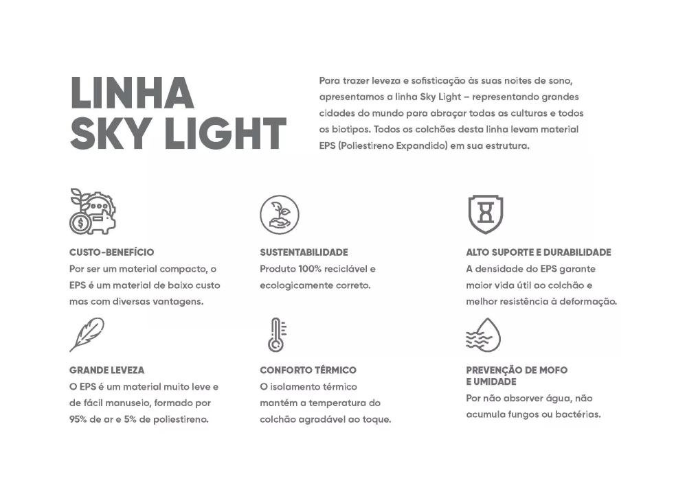 Miniatura Colchão King Molas Ensacadas 193x203x26cm Havana Mannes Branco/Bege