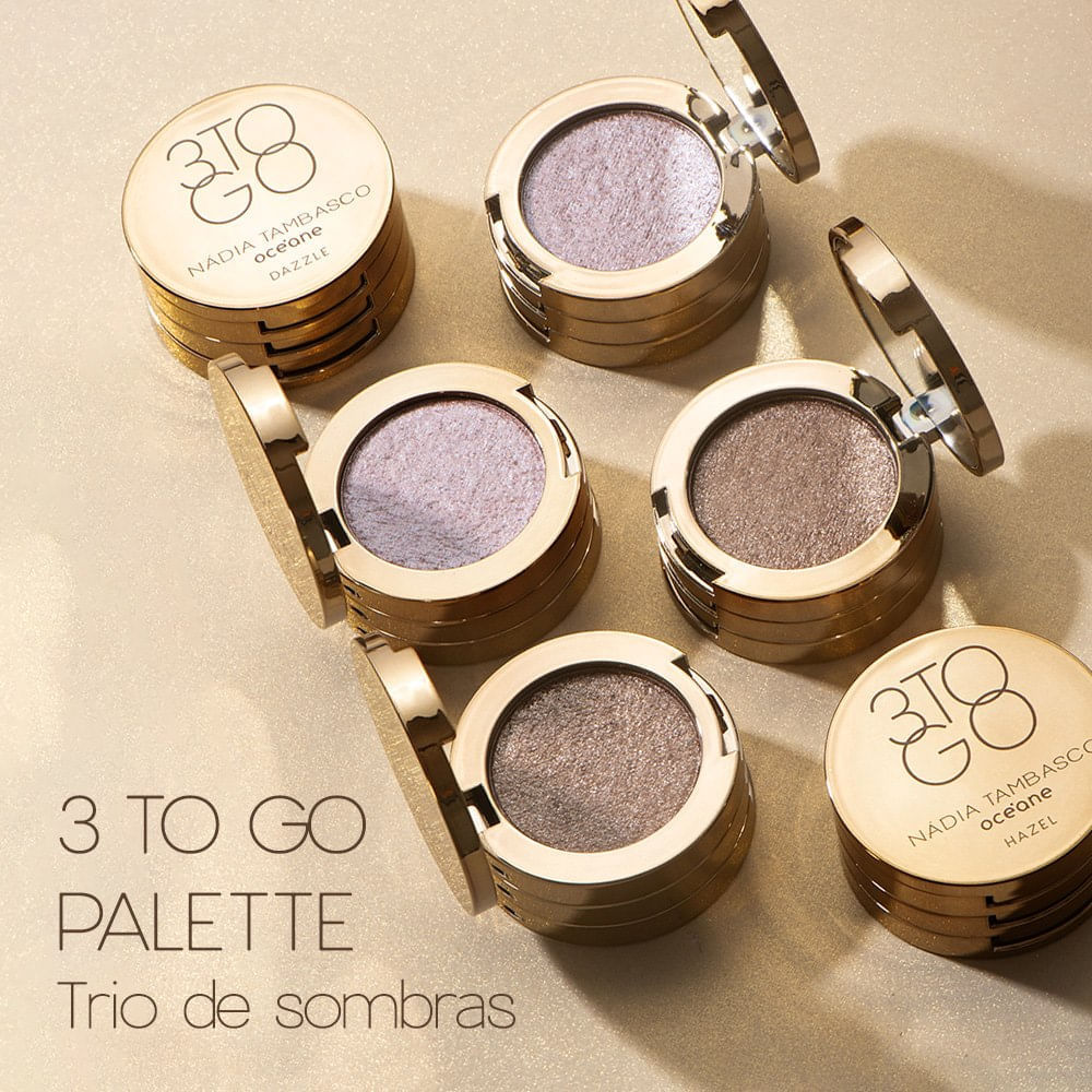 Miniatura Trio de Sombras Nádia Tambasco by Océane - 3 To Go Palette Hazel