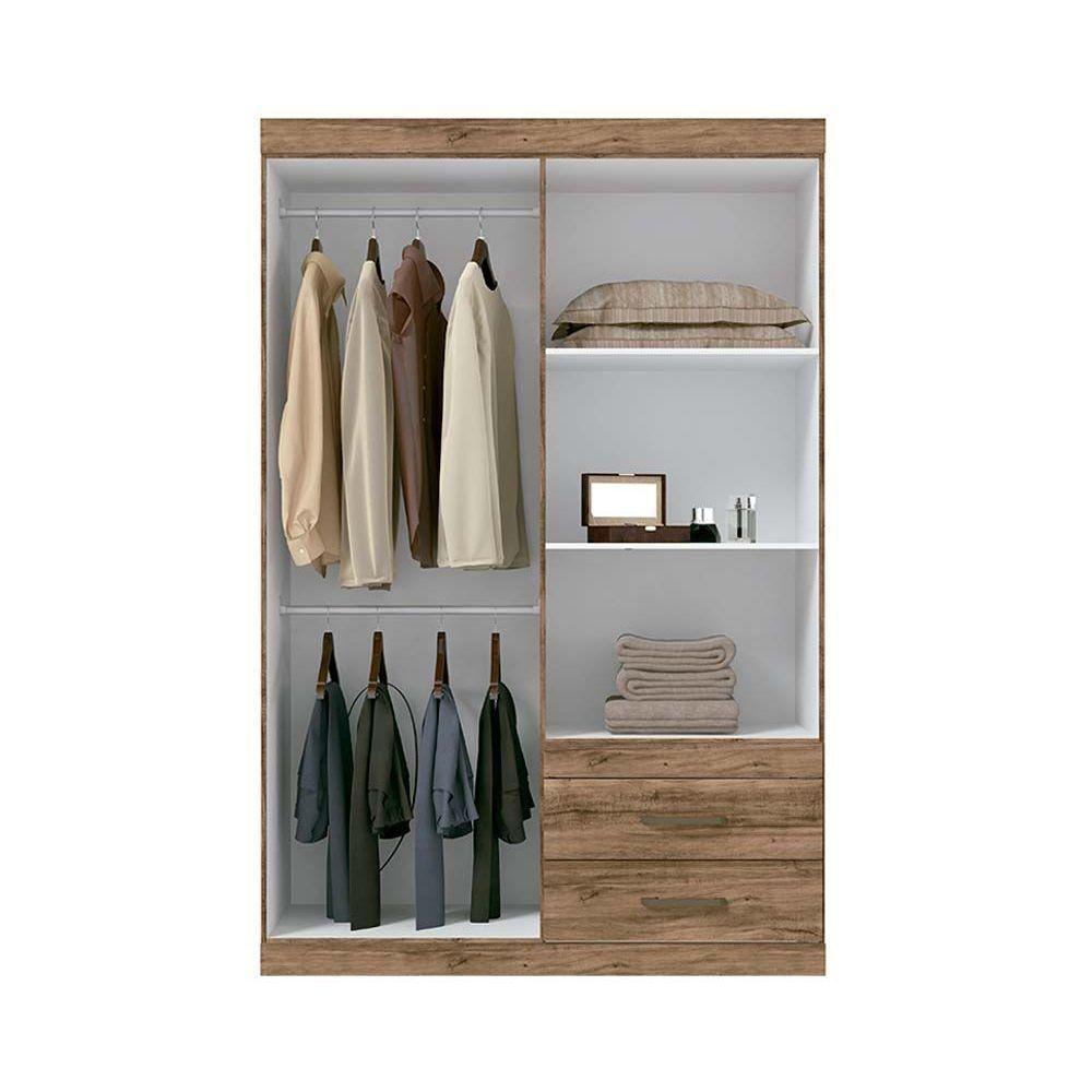 Miniatura Guarda Roupa 4 Portas E 2 Gavetas C- Espelho Havana Star 4.2 Branco - Santos Andirá