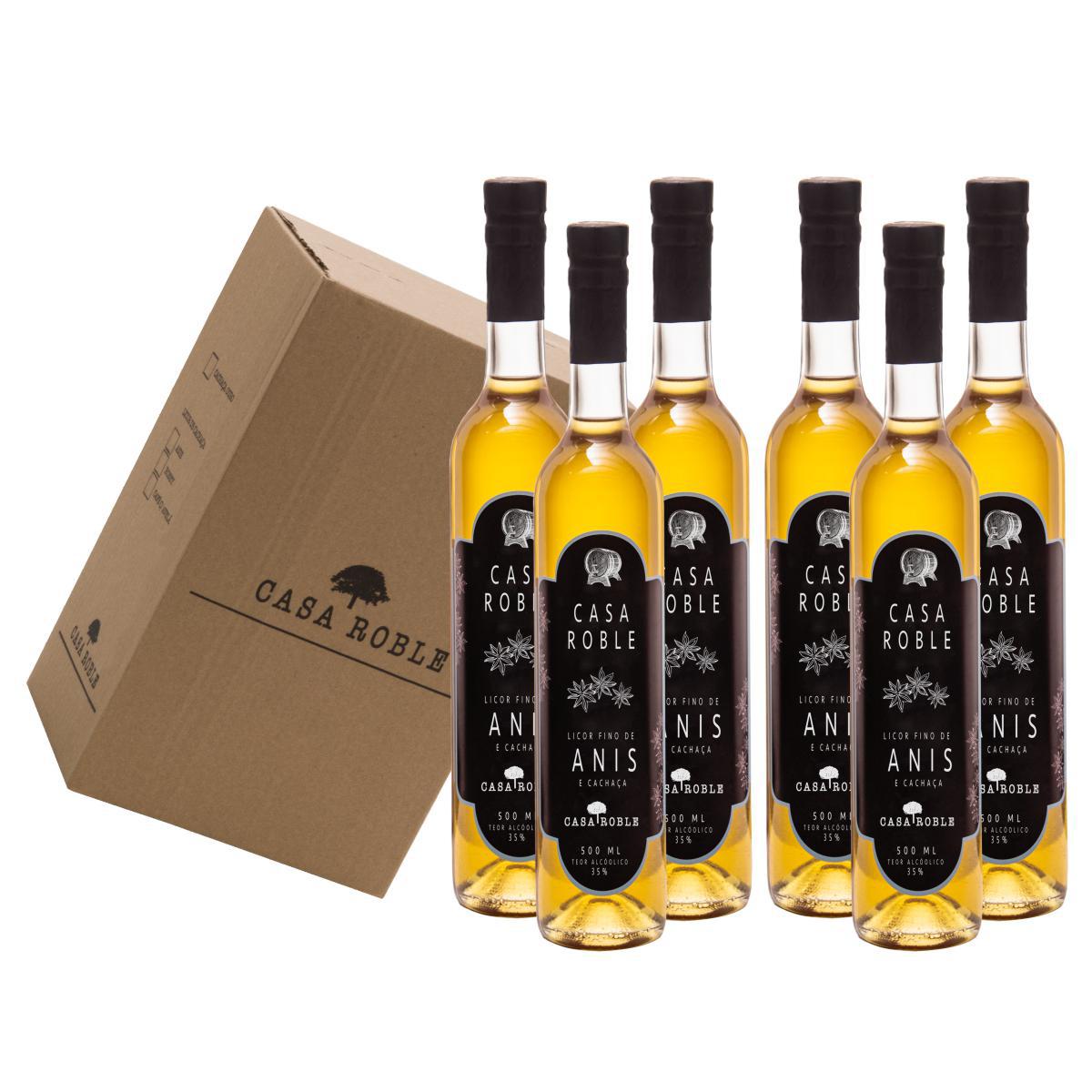 Miniatura Licor De Cachaça De Alambique - Roble Anis - 6 Un 500Ml