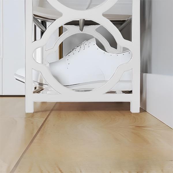 Miniatura Sapateira De 4 Andares Branca Rack Organizadora Para Sapatos