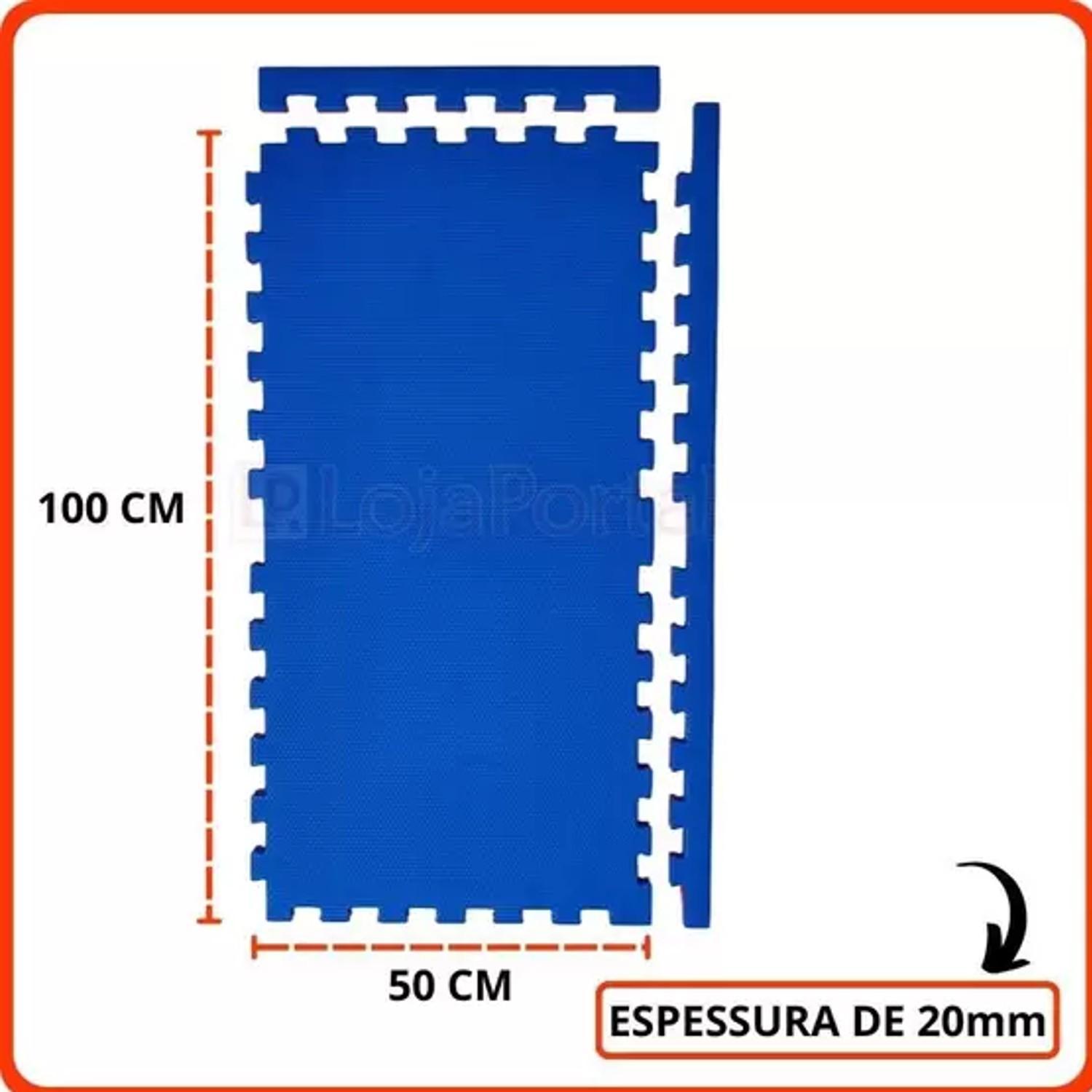 Miniatura Kit Home Tatame Eva 4 Peças Vermelho/Azul 20Mm 100X50 + Bag