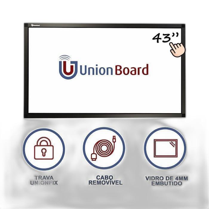 Miniatura Moldura Touch Screen Interativa Unionboard 43 Polegadas