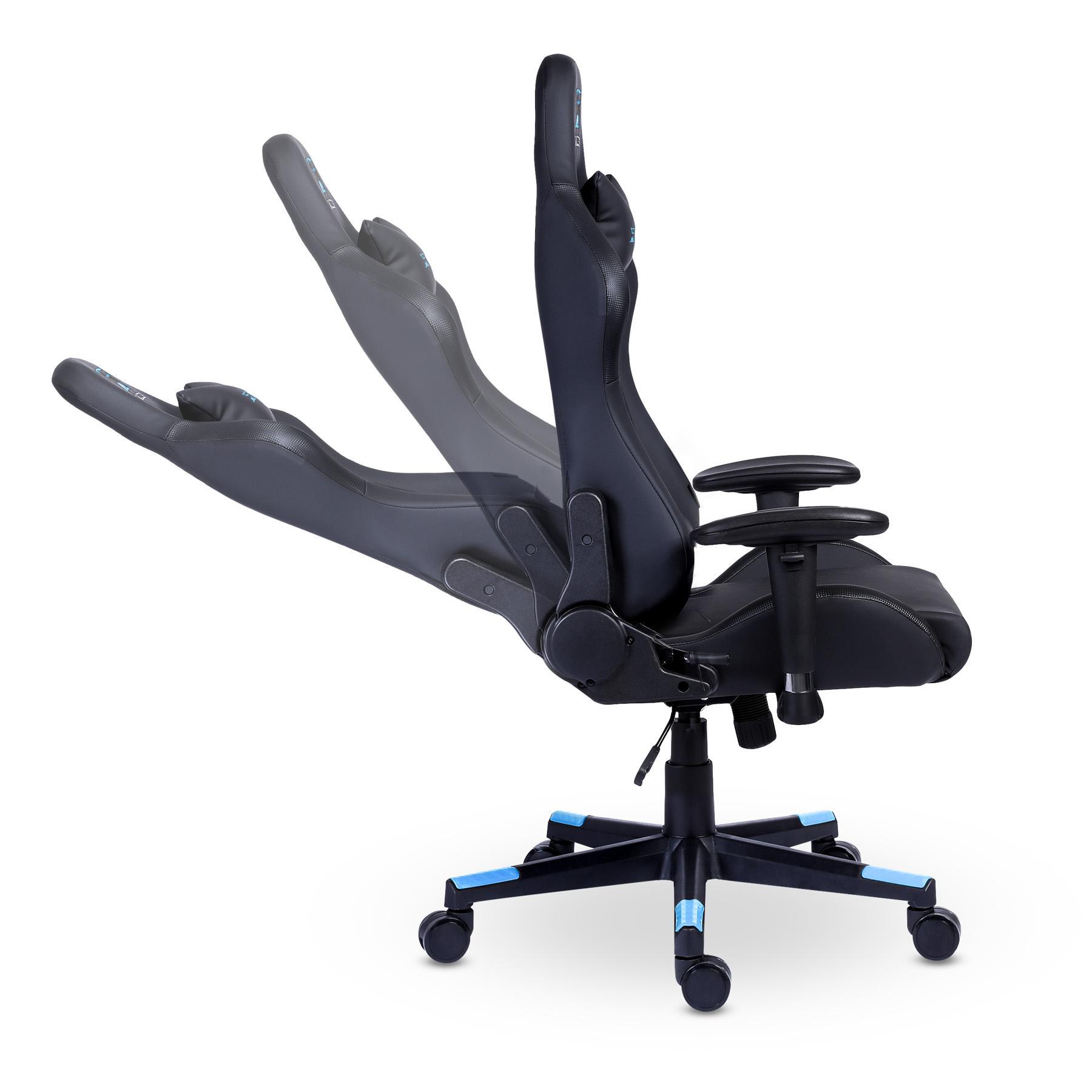 Cadeira Gamer XT Racer - Preta/Azul, Estof. PU, Braço 2D