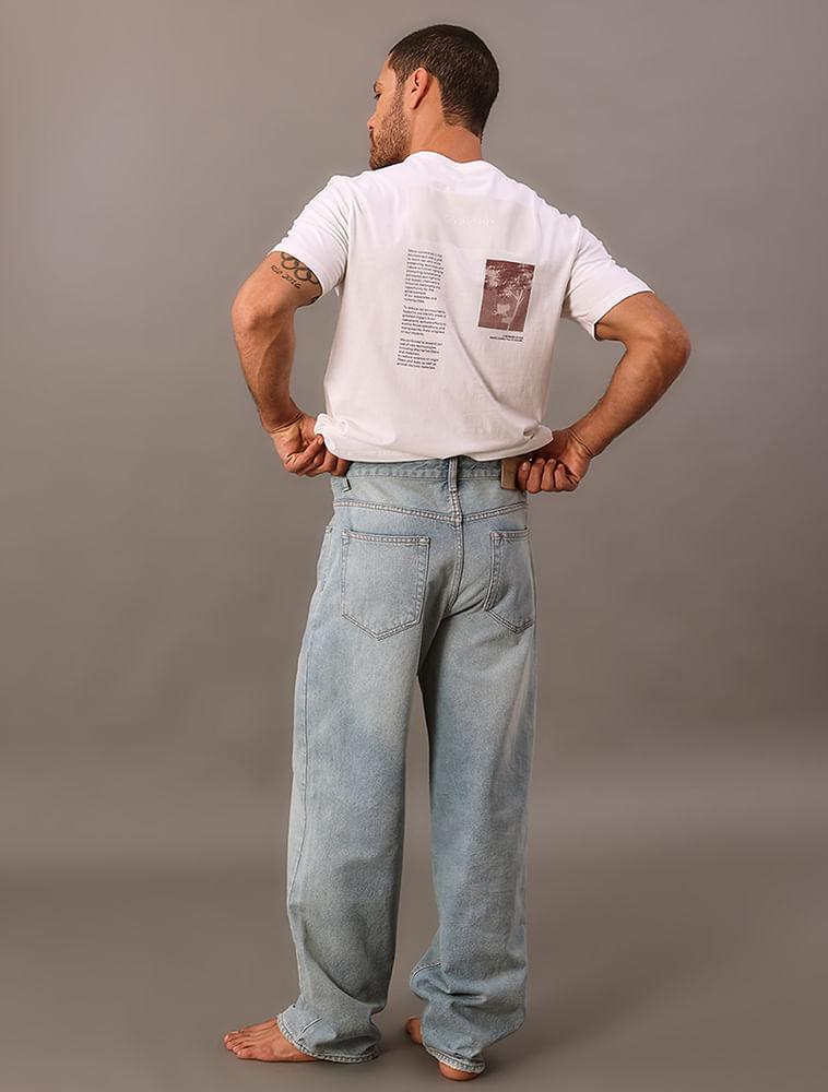 Miniatura Calça Jeans Baggy 5 Pockets - Azul Claro Calça Jeans Baggy 5 Pockets Azul Claro 36