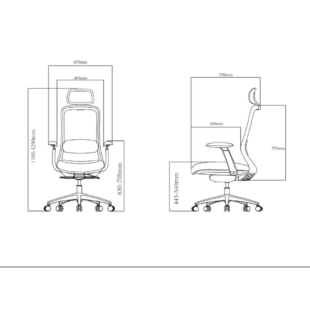 Miniatura Cadeira Presidente Bella Ghw Cinza Claro