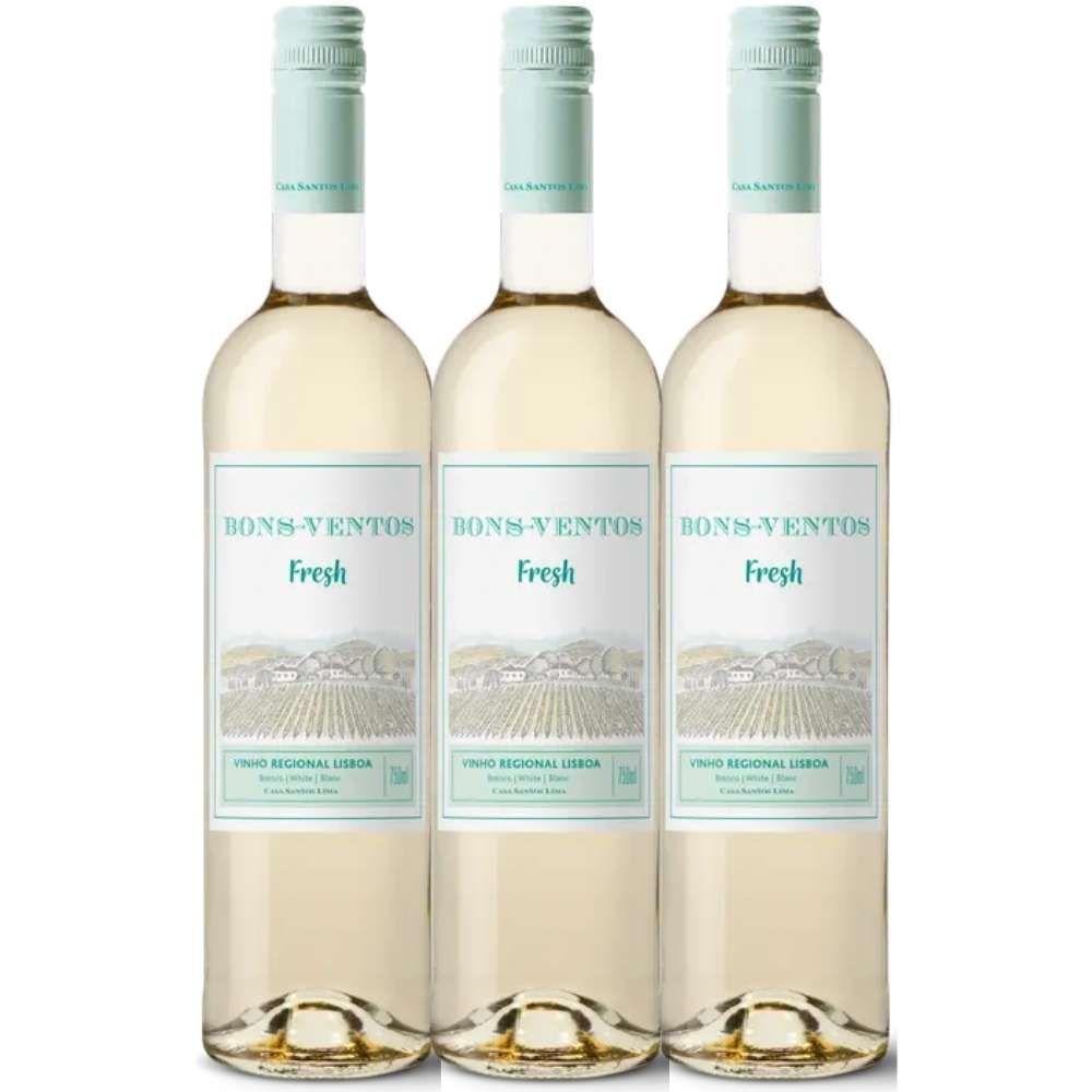 Miniatura Vinho Branco Bons Ventos Fresh 750ml (3 Und)