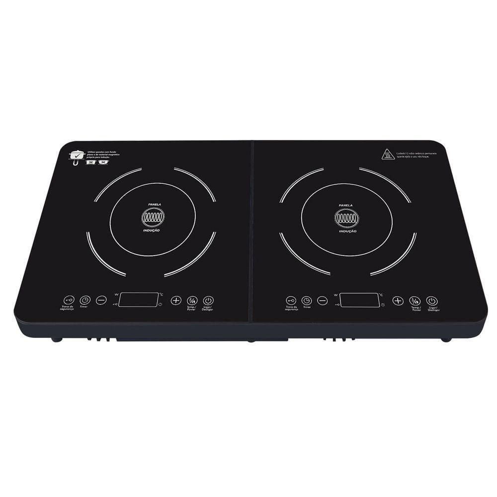 Miniatura Cooktop de Indução Portátil Philco 2 queimadores PCT20P 110V