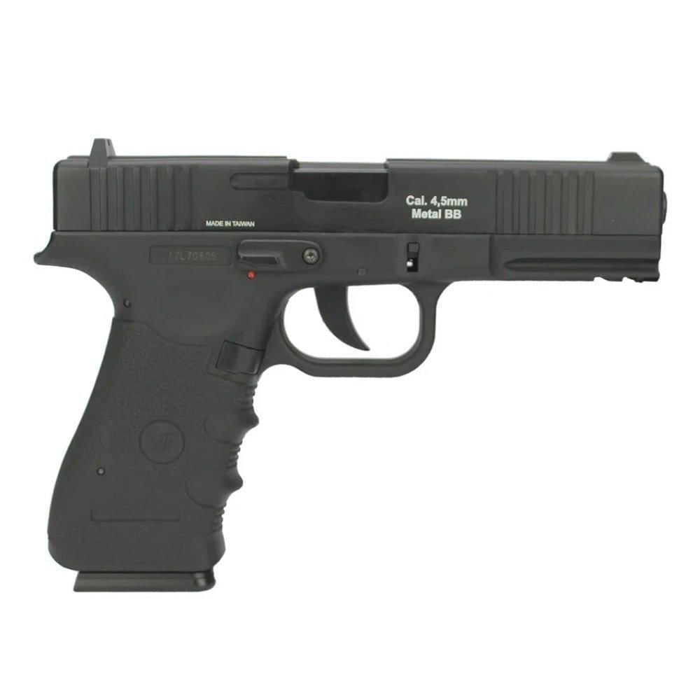 Miniatura Pistola Pressão Co2 Wg Glock W119 Slide Metal Blowback Kit