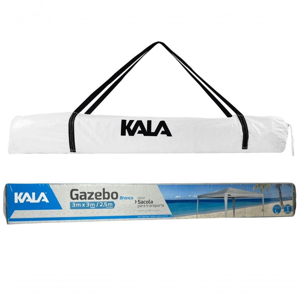 Miniatura Tenda Praia Gazebo Barraca 3x3 Branca Camping Bco Aço Kala