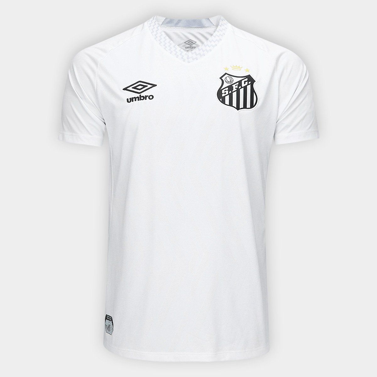 Miniatura Camisa Santos I 25/26 Neymar N° 10 Torcedor Umbro Masculina Branco+Cinza - EGG