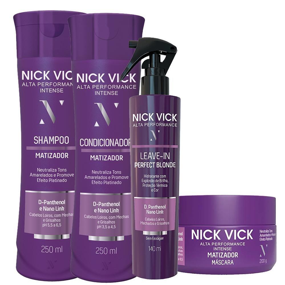 Miniatura Nick Vick Matizador Shampoo Cond Masc E Leite Condicionante
