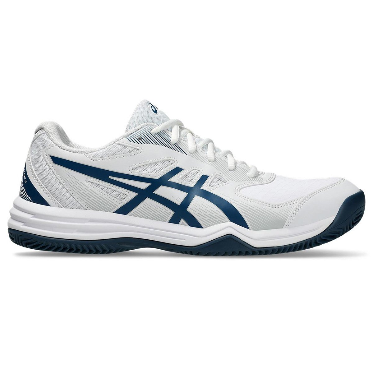 Miniatura Tênis Asics Court Slide 3 Clay/Oc Masculino Branco+Marinho - 43