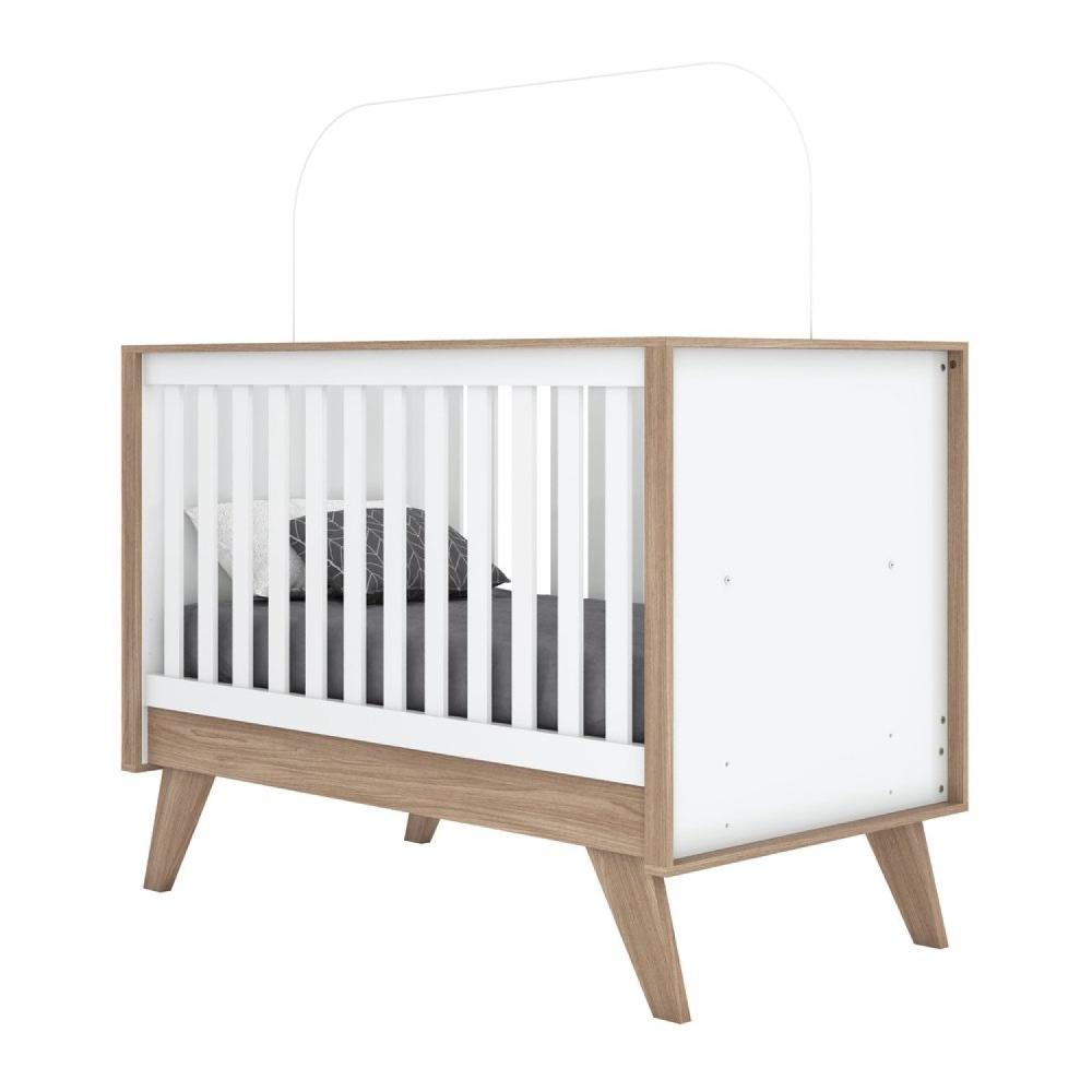 Miniatura Berço Mini Cama Confete Branco/Jequitibá HP