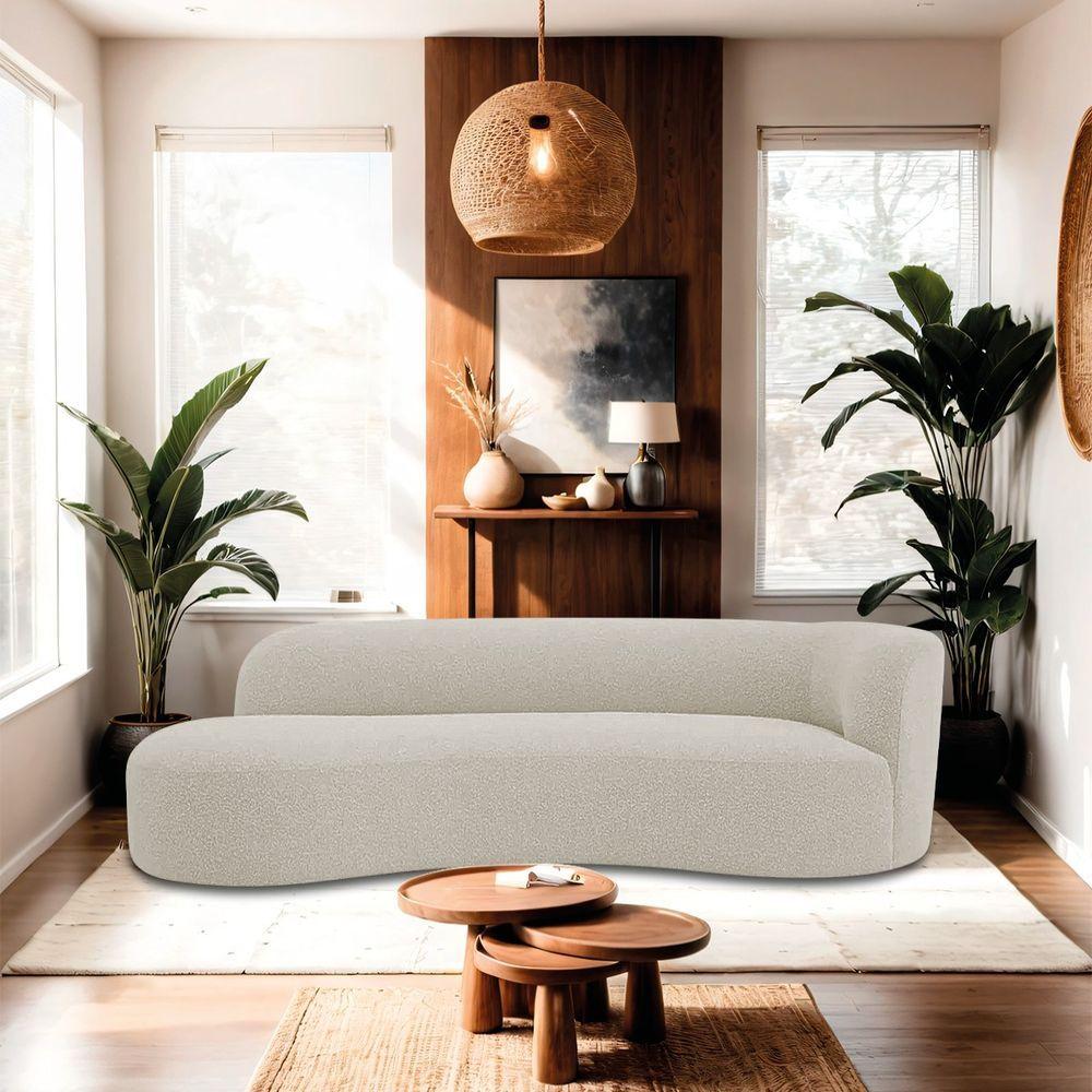 Divã Recamier Orgânico Tokyo 180cm Lado Esquerdo Linho Cor Bege