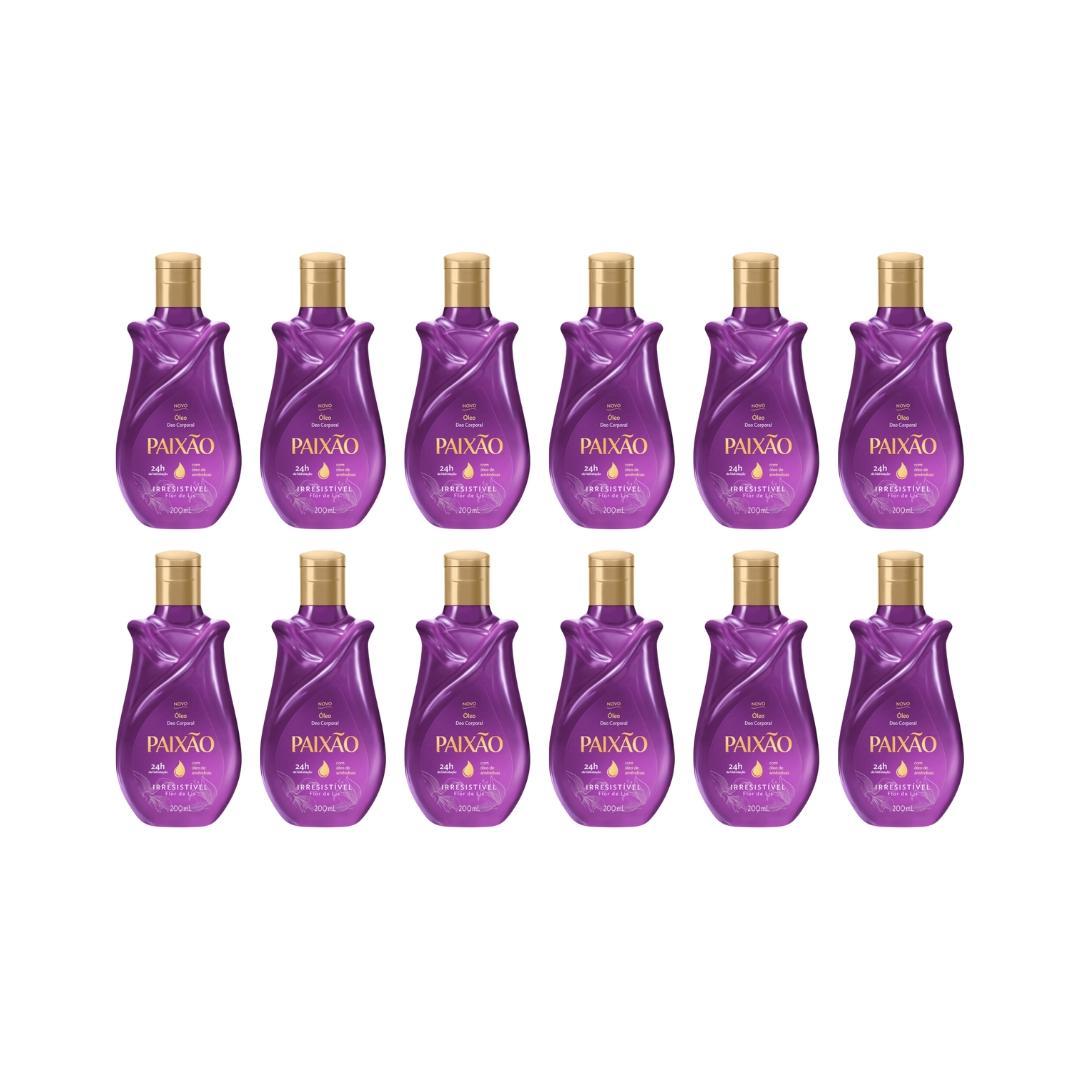 Miniatura Oleo Corporal Paixao 200Ml Irresistivel Flor De Lis - 12Un