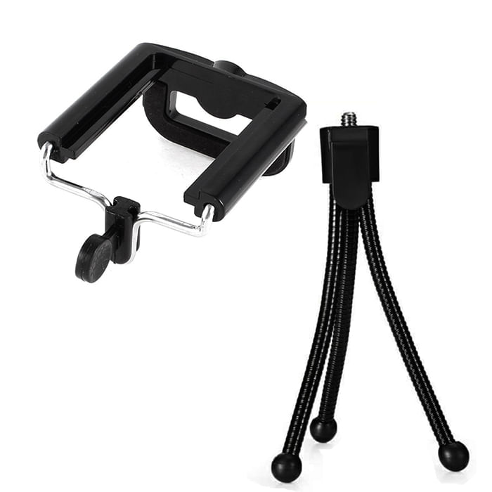 Miniatura Tripé Flexível Articulado Suporte Celular Selfie