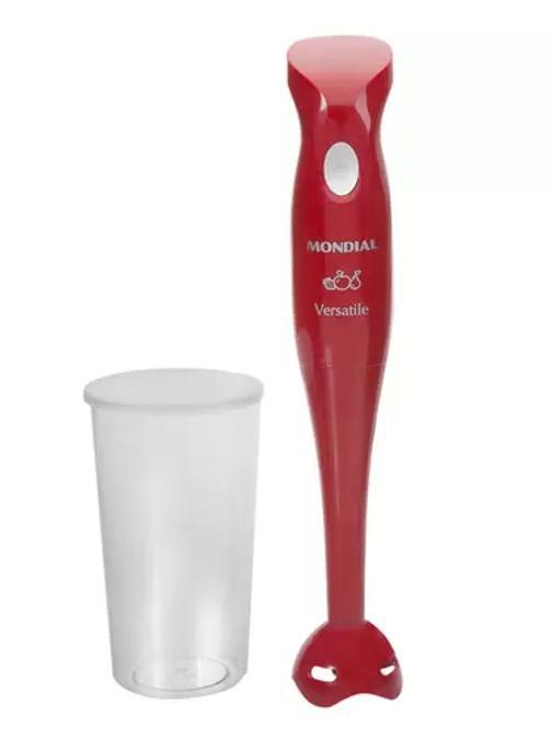 Miniatura Mixer Mondial Vermelho Versatile 200W Com Copo - 127V