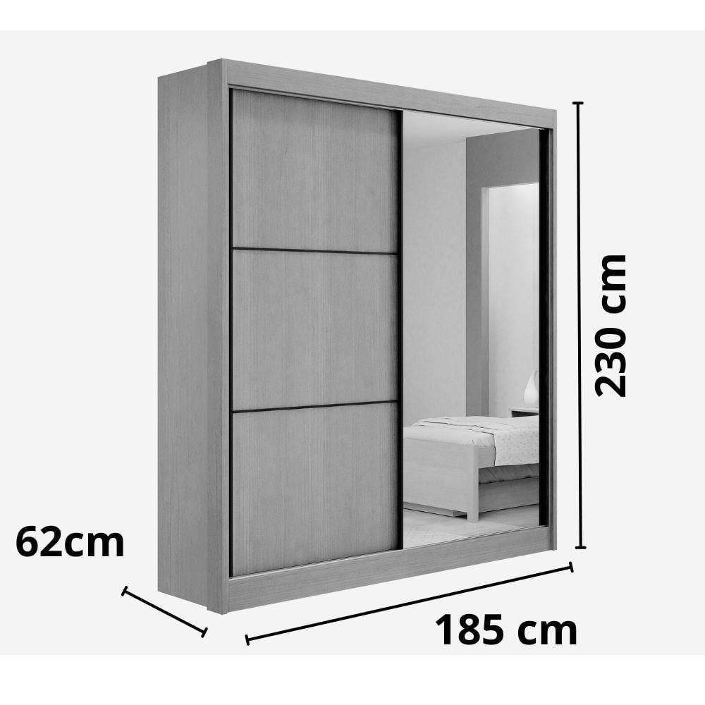 Miniatura Guarda Roupa 2 Portas Athenas Cinamomo Com Off White D\'doro