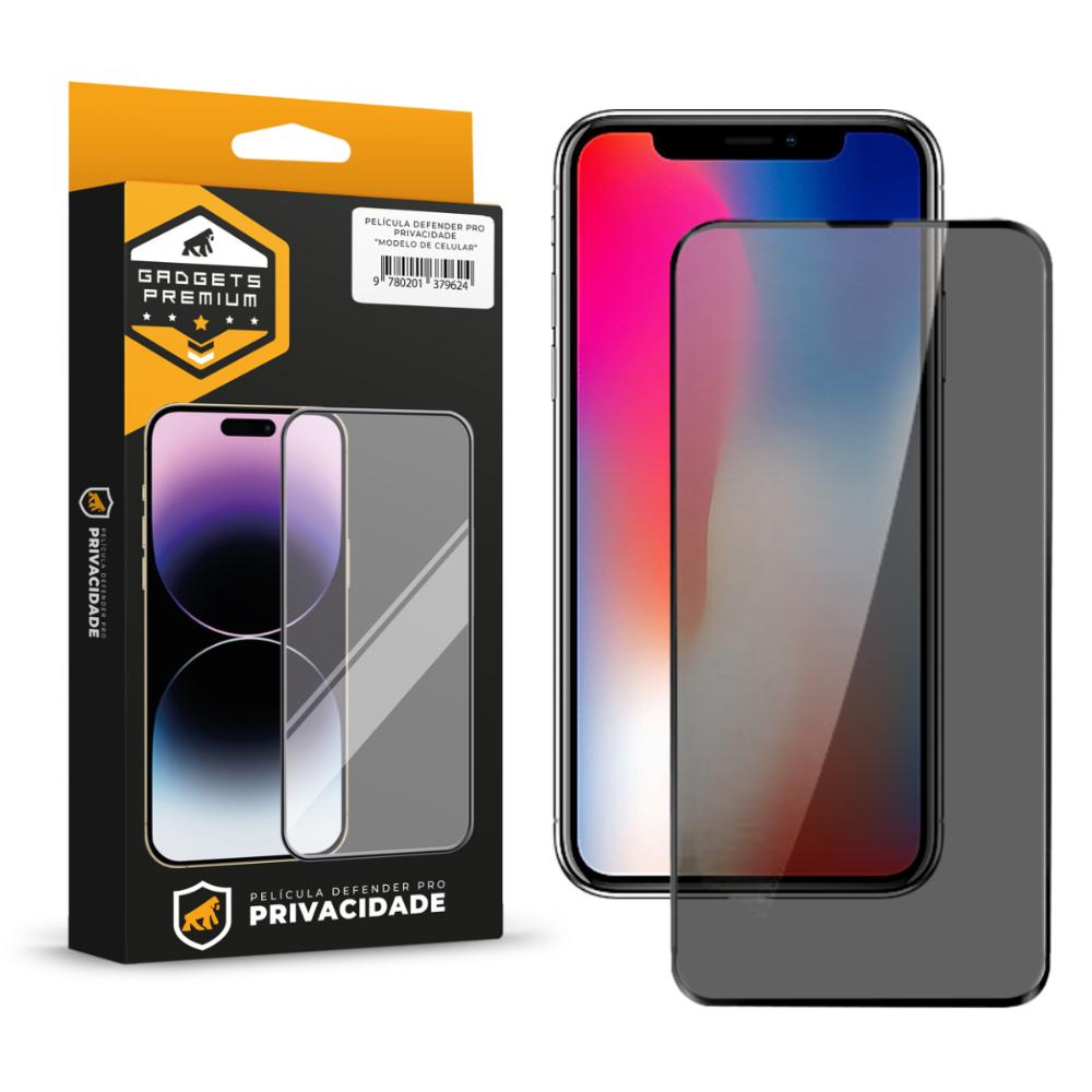 Miniatura Película para iPhone X / XS - Defender Pro Privacidade - Preta - Gshield