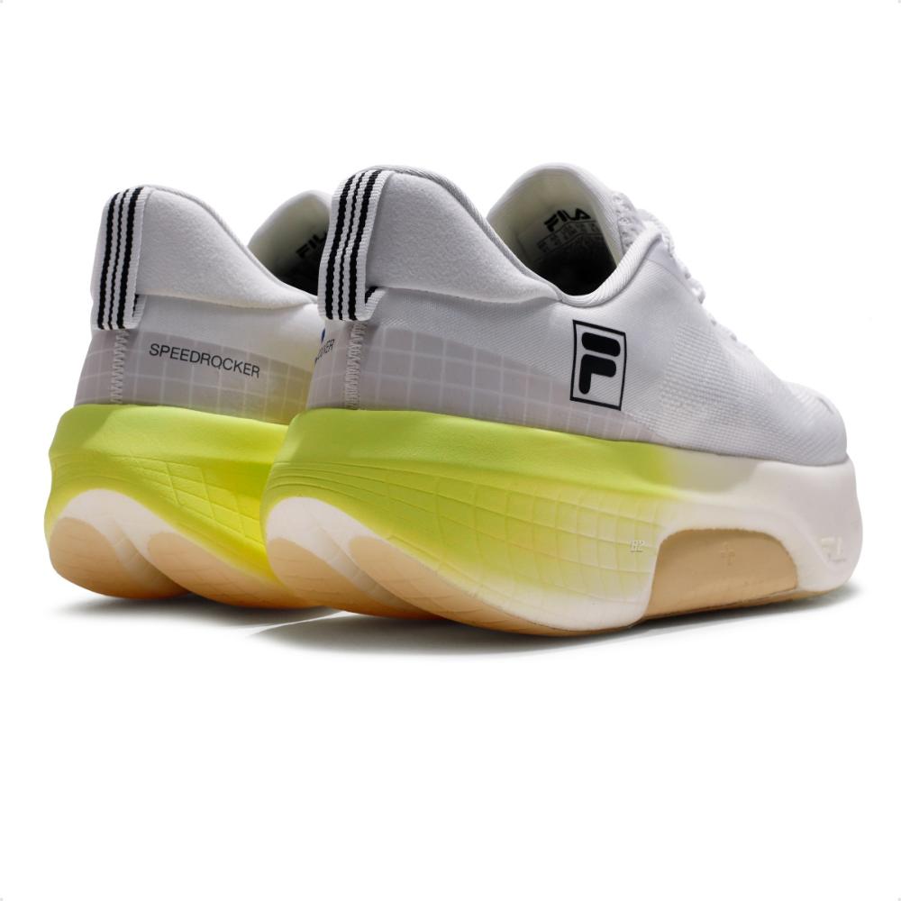 Miniatura Tênis Fila Speedrocker Skyfoam Feminino Branco / Amarelo Neon - 34