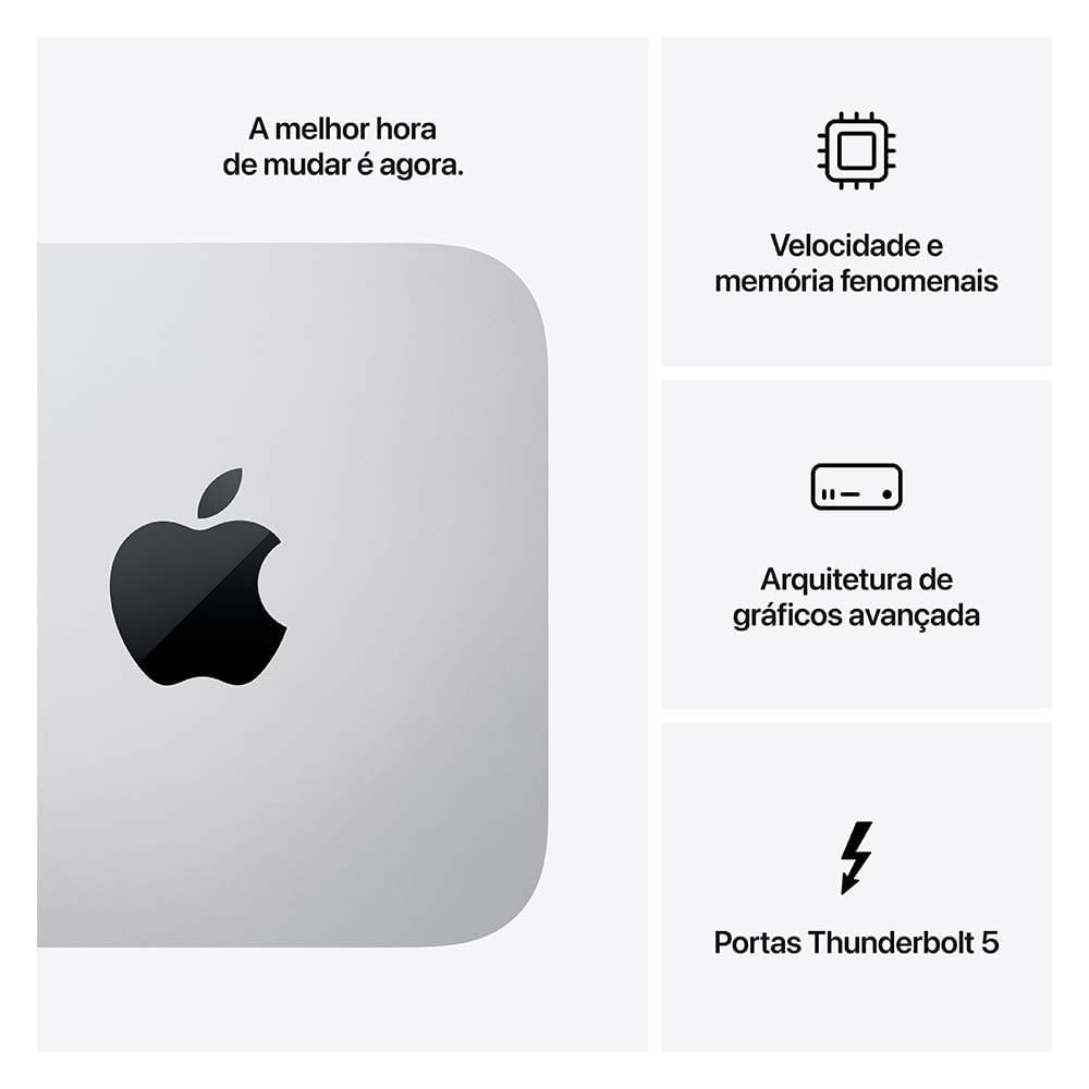 Apple MacBook Studio M4 Max (CPU de 14 núcleos, GPU de 32 núcleos, 36GB RAM, 512GB SSD) - Prateado Bivolt