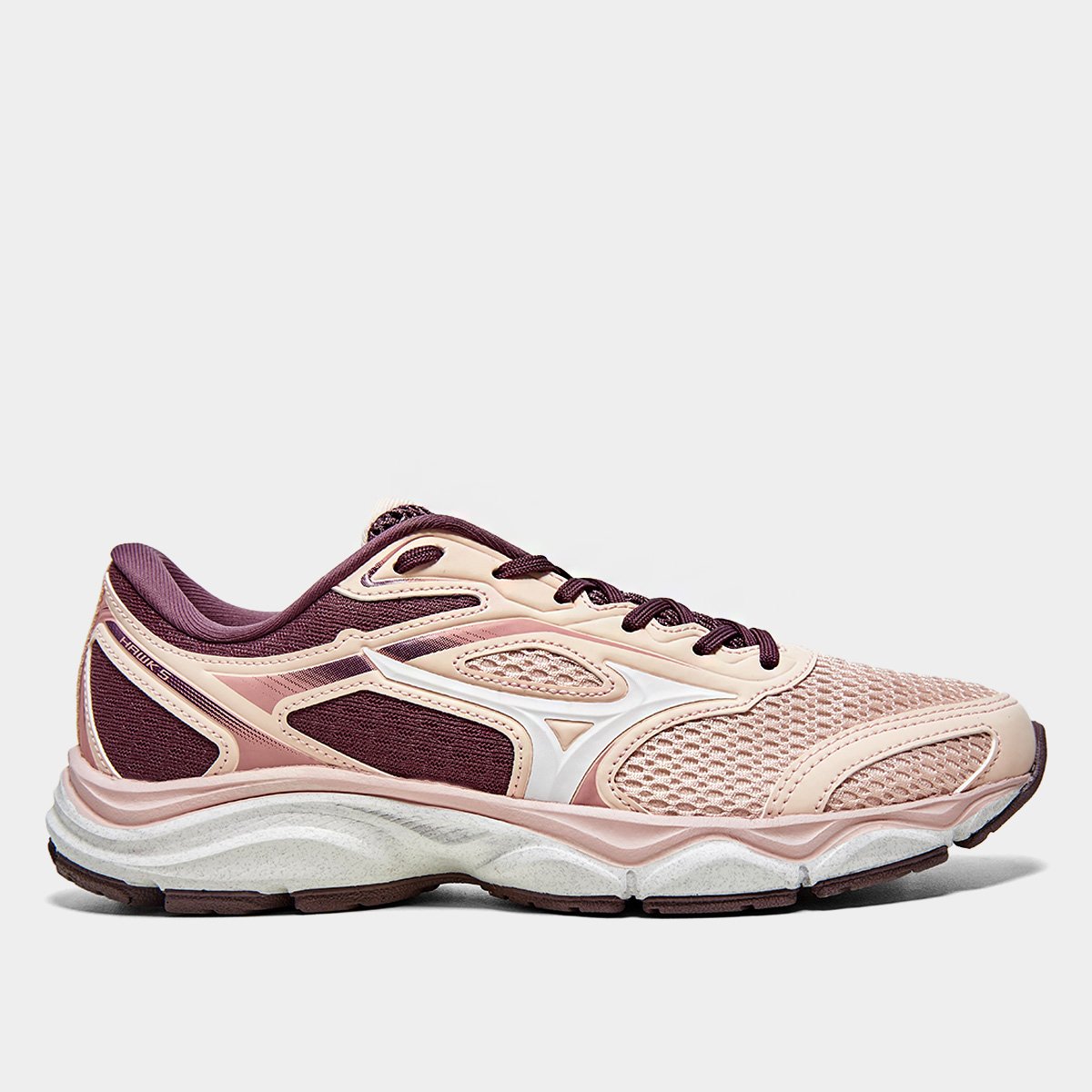 Miniatura Tênis Mizuno Hawk 5 Feminino Rosa+Vinho - 34