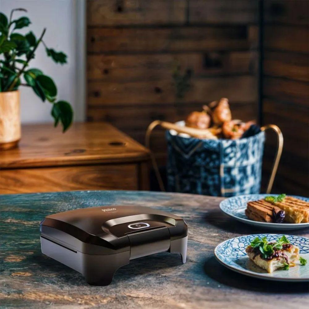 Miniatura Sanduicheira E Grill Philco 2 Em 1 Antiaderente 750W Pgr25A