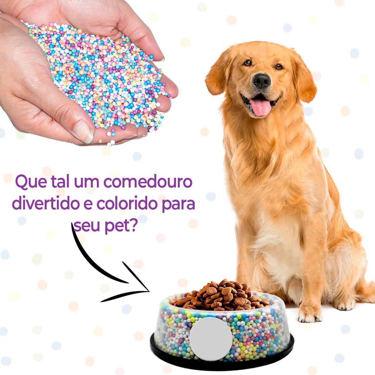 1 Isopor(Pérola)Bolinha Slime Puff Artesanato Colorido 250Ml