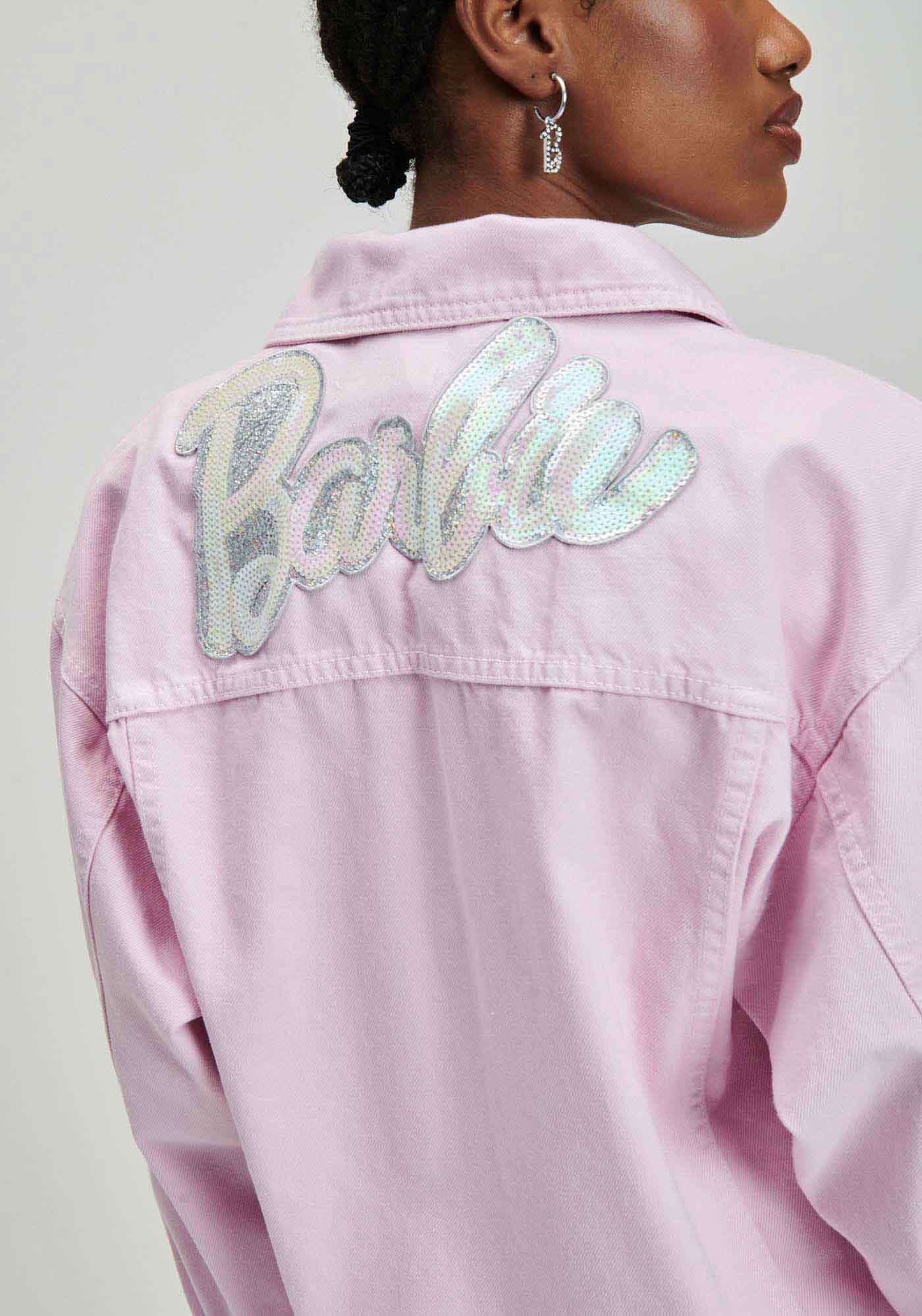 Miniatura Jaqueta Sarja Trucker Barbie Rosa G