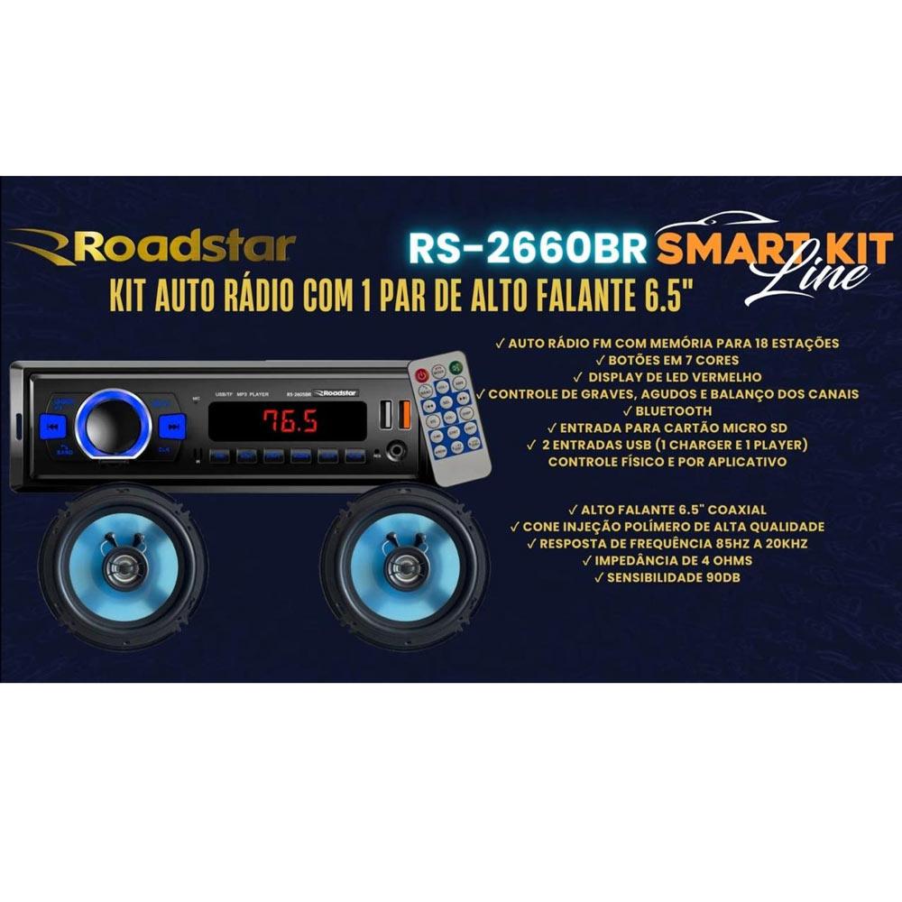 Miniatura Kit Som Automotivo com Alto Falante 2660 Roadstar