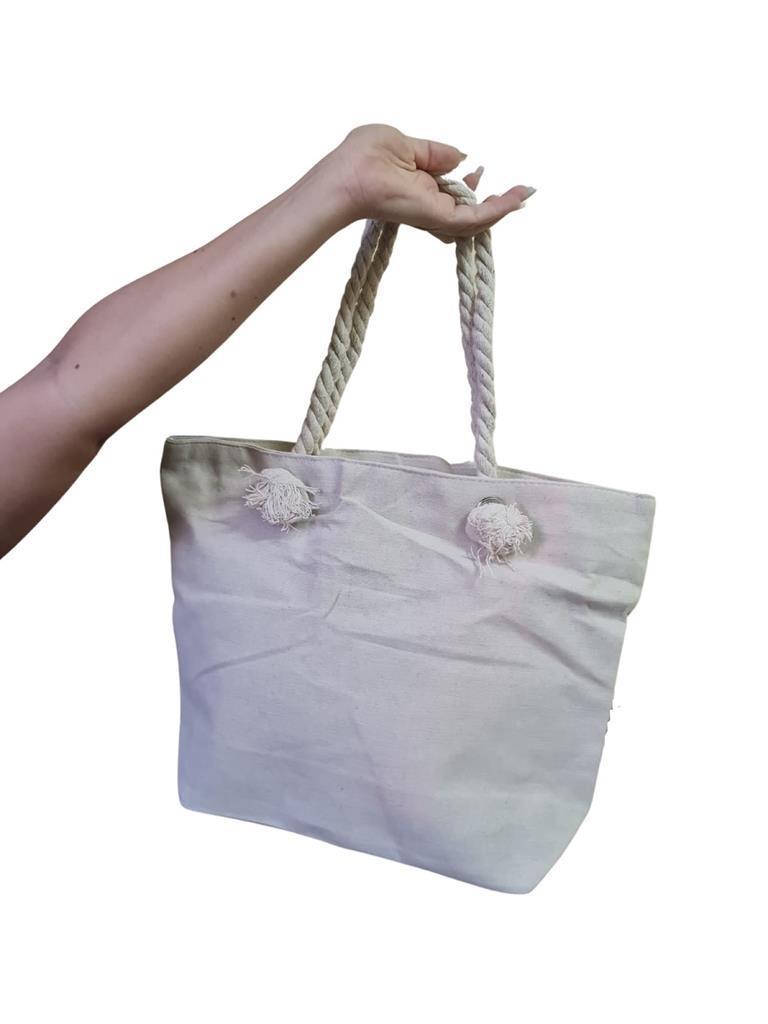 Kit 5 Bolsas Feminina Lona Alça De Cordas Estampa Sortida