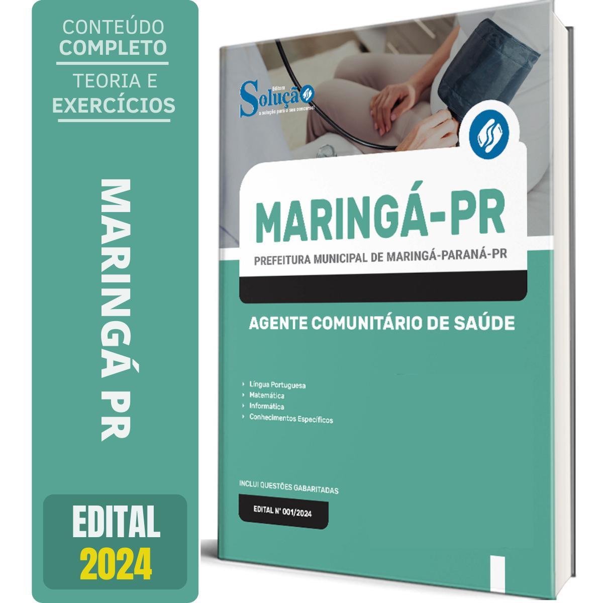 Miniatura Apostila Prefeitura Maringá Pr 2024 Agente Comunitário Saúde