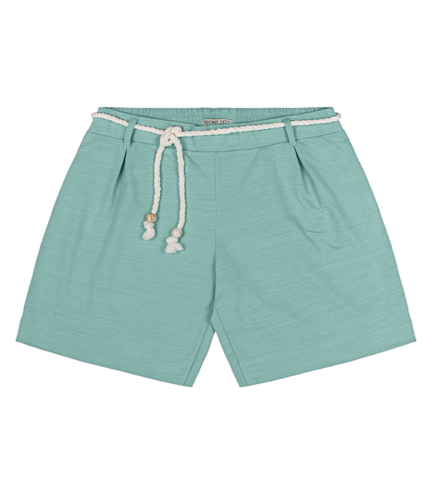 Miniatura Bermuda Feminina Plus Size Em Linho Secret Glam Verde Plus G1