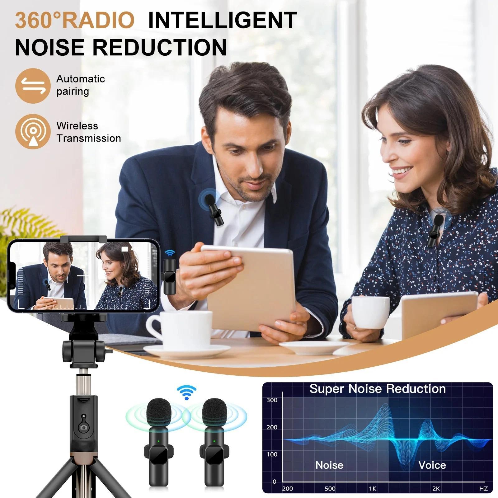 Miniatura Microfone De Lapela Sem Fio Para Streamer Influencer Live