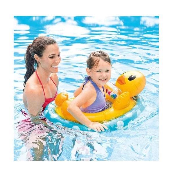 Miniatura Boia Infantil Inflável Pato Amarelo Intex - 71cm x 58cm