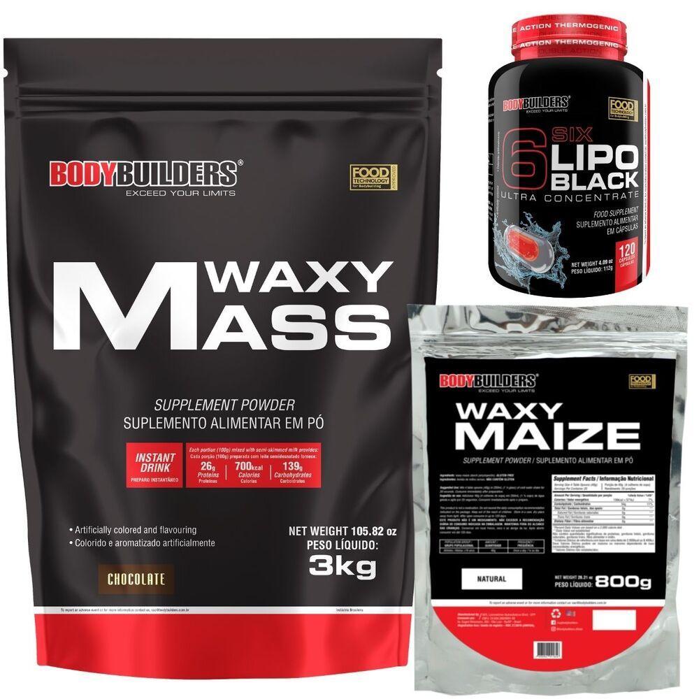 Miniatura Kit Hipercalórico Waxy Mass 3Kg+ Waxy Maize 800G Natural