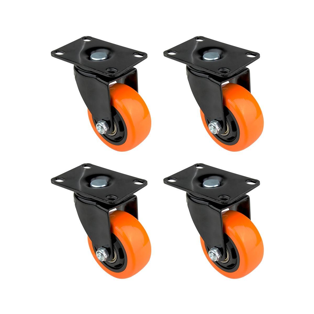 Miniatura 4 Rodizios Roda Para Case 3 Polegadas 4 Furos Profissional