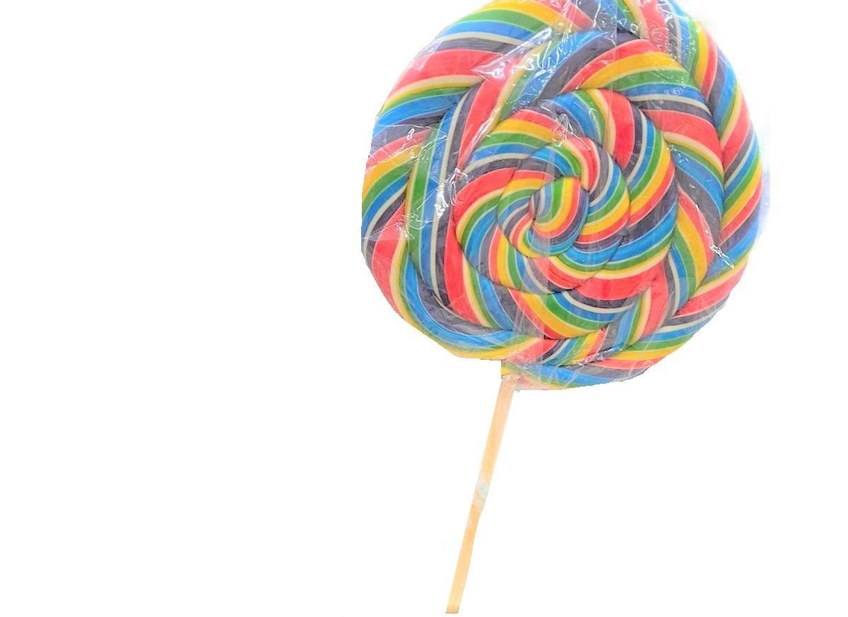 Miniatura Kit 3Un Doce Pirulito Gigante 25Cm Super Colorido 1Kg