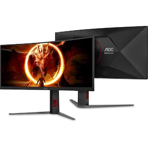 Miniatura Monitor Gamer Curvo 34" LED AOC AGON U34G4C/57 Ultrawide QHD 180Hz 0,5ms Preto e Cinza